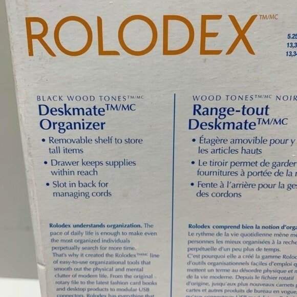 Rolodex 82433 Deskmate Organizer Black New - Picture 4 of 6